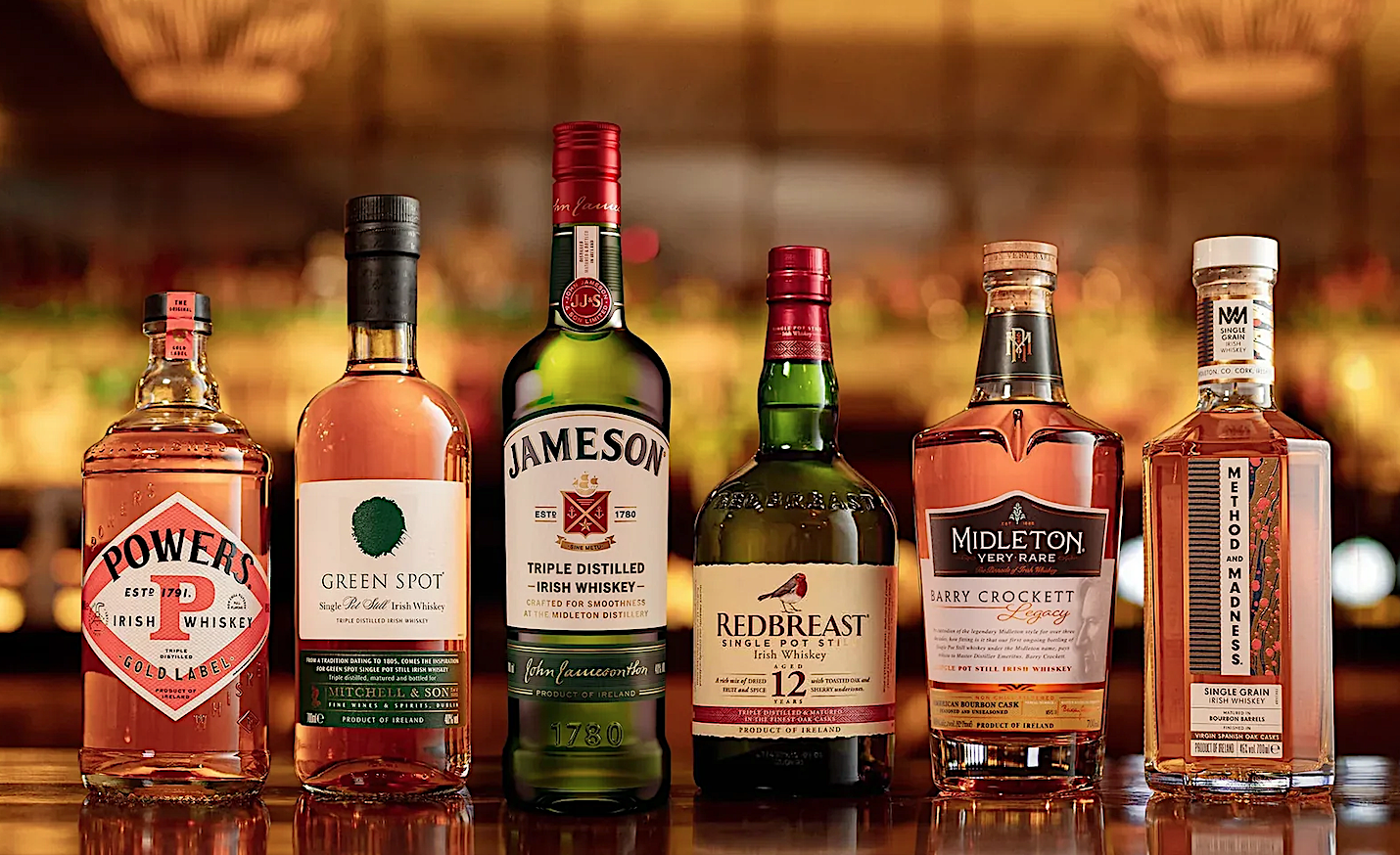 il whiskey irlandese vanta una vasta gamma di distillati